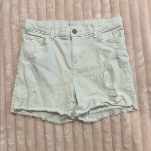 Children’s Place Girl’s White Distressed Shorts Size 14